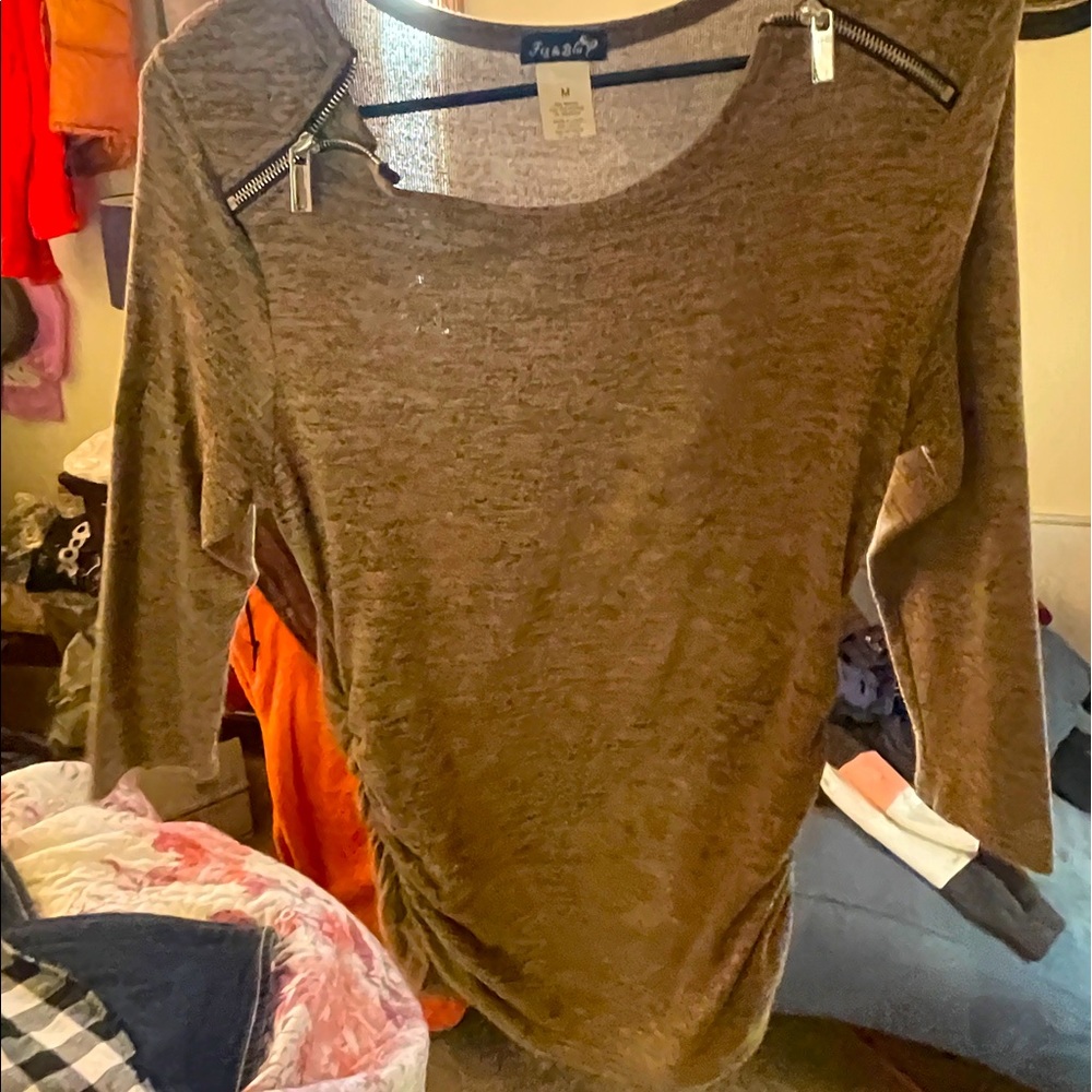 Brown sweater dress
